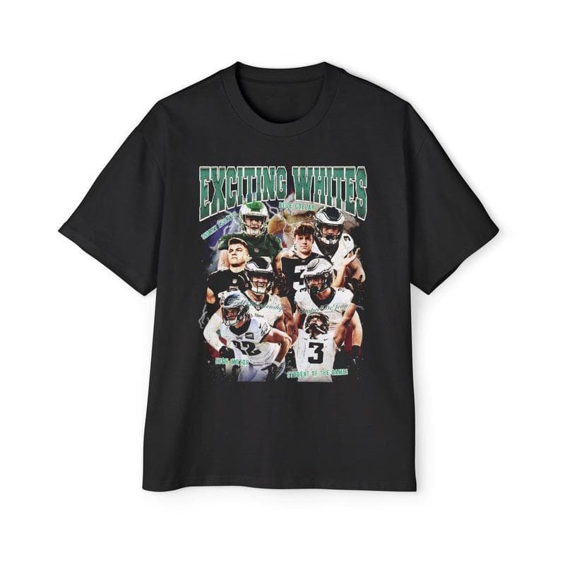 Exciting Whites Philadelphia Players Shirt: Reedd Blankenshipp & Cooperr DeJeann Unisex Tee – image 1, Philadelphia Eagles Tee, jalen hurts shirsey, philadelphia eagles merch, eagles sweatshirt, philadelphia eagles sweatshirt, eagles hooded sweatshirt, eagles shirt
