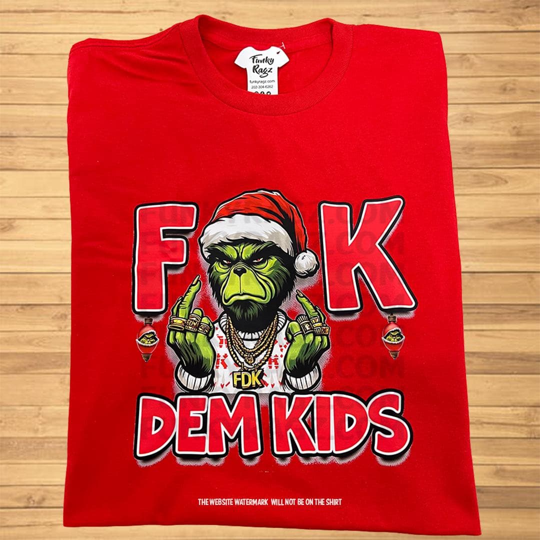 F Dem Kids T-shirt, Hoodie & Sweatshirt - Heavy Cotton, Comfort Colors – image 1, Grinch Tee, christmas tees, christmas pullover ugly, ugly xmas sweatshirt, ugly sweatshirt christmas, christmas sweatshirt ugly, ugly christmas sweatshirt men