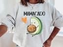 Sudadera de aguacate para anuncio de embarazo de otoño, regalo para mamá primeriza 2 small thumbnail