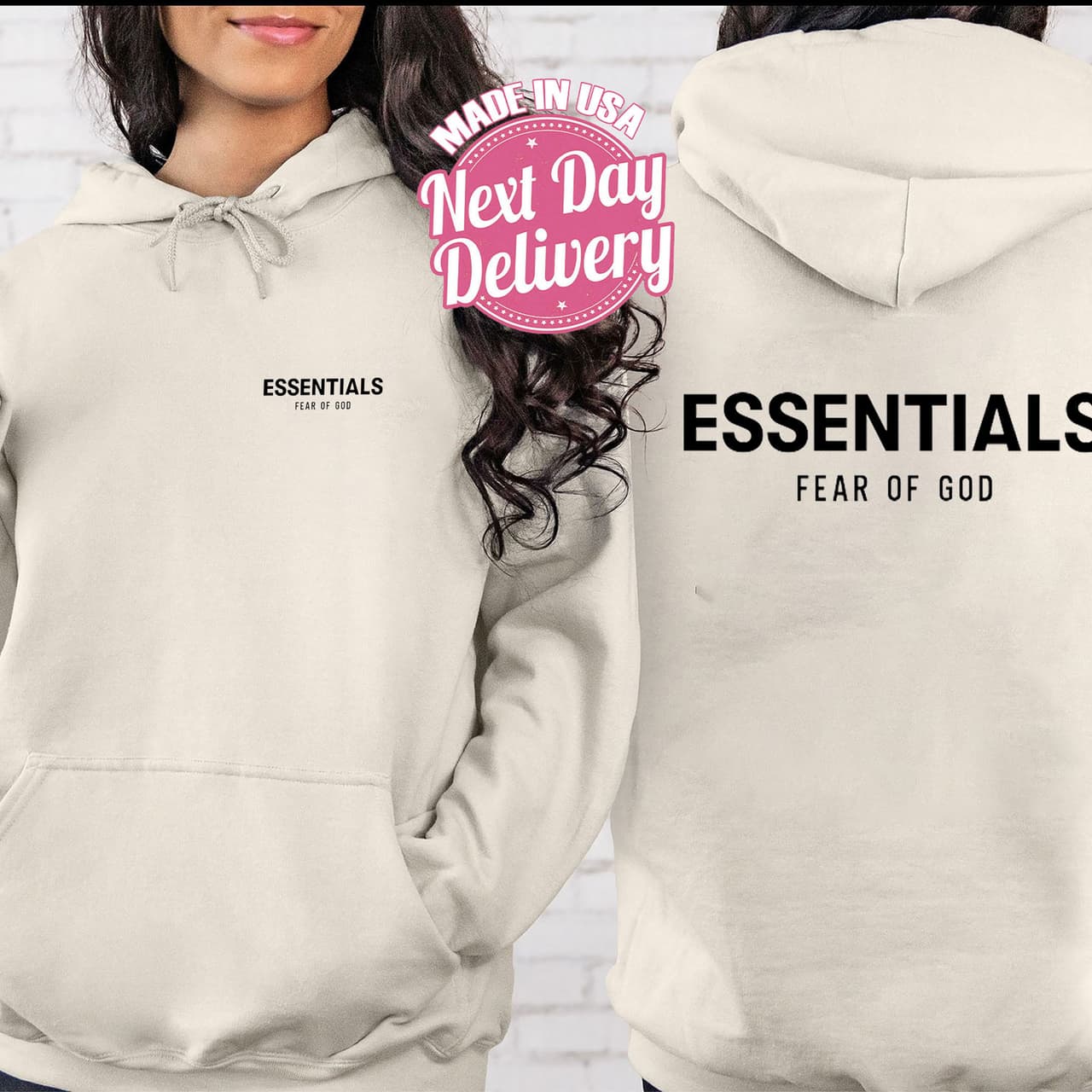 Sudadera Fear of God Essentials de 2 Caras - Light Oatmeal – image 4, Fear of God Essentials Tee, Fear of God Essentials Merch, Fear of God Essentials Shirt, Fear of God Essentials Sweatshirt, Fear of God Essentials Hoodie, Fear of God Essentials Clothes