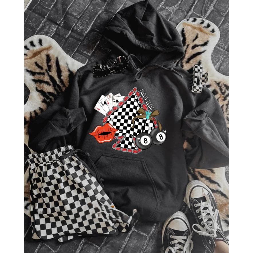 Feelin Lucky Sudadera con Capucha Vaquera para Mujer, Estilo Country – image 1, Feelin Lucky Tee, Feelin Lucky Merch, Feelin Lucky Shirt, Feelin Lucky Sweatshirt, Feelin Lucky Hoodie, Feelin Lucky Clothes