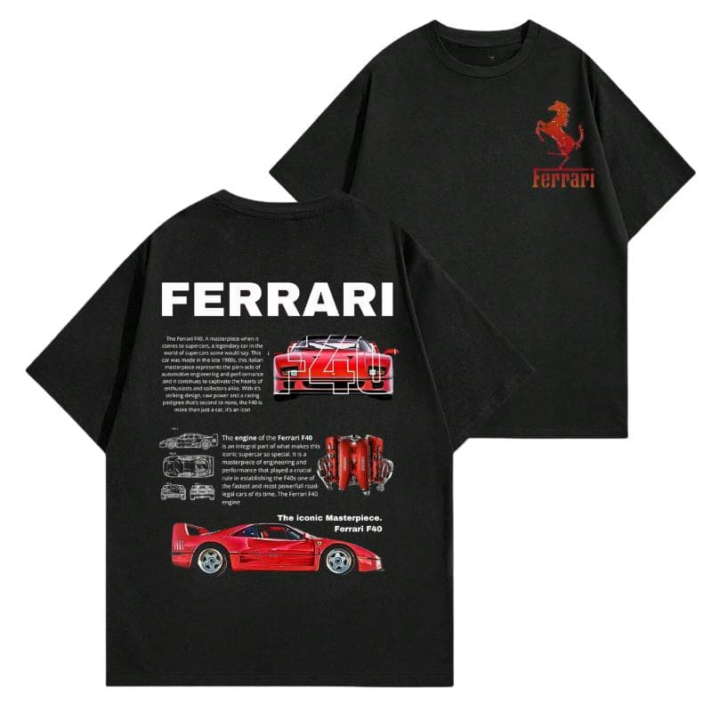Prendas Ferrari F40 2 Caras: Camiseta, Sudadera, Suéter y Camisa – image 4, Ferrari Tee, Ferrari Merch, Ferrari Shirt, Ferrari Sweatshirt, Ferrari Hoodie, Ferrari Clothes