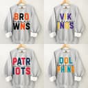 Sudadera Retro Unisex de Fútbol 'First Down All Team Colors' 2 small thumbnail