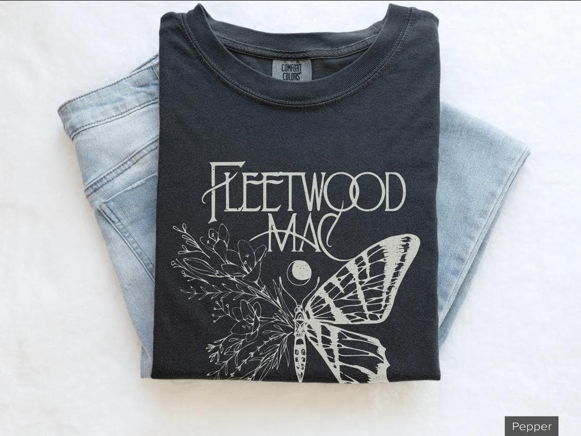 Fleetwood Mac Retro Band Comfort Colors T-Shirt & Hoodie – image 1, Fleetwood Mac Tee, Fleetwood Mac Merch, Fleetwood Mac Shirt, Fleetwood Mac Sweatshirt, Fleetwood Mac Hoodie, Fleetwood Mac Clothes