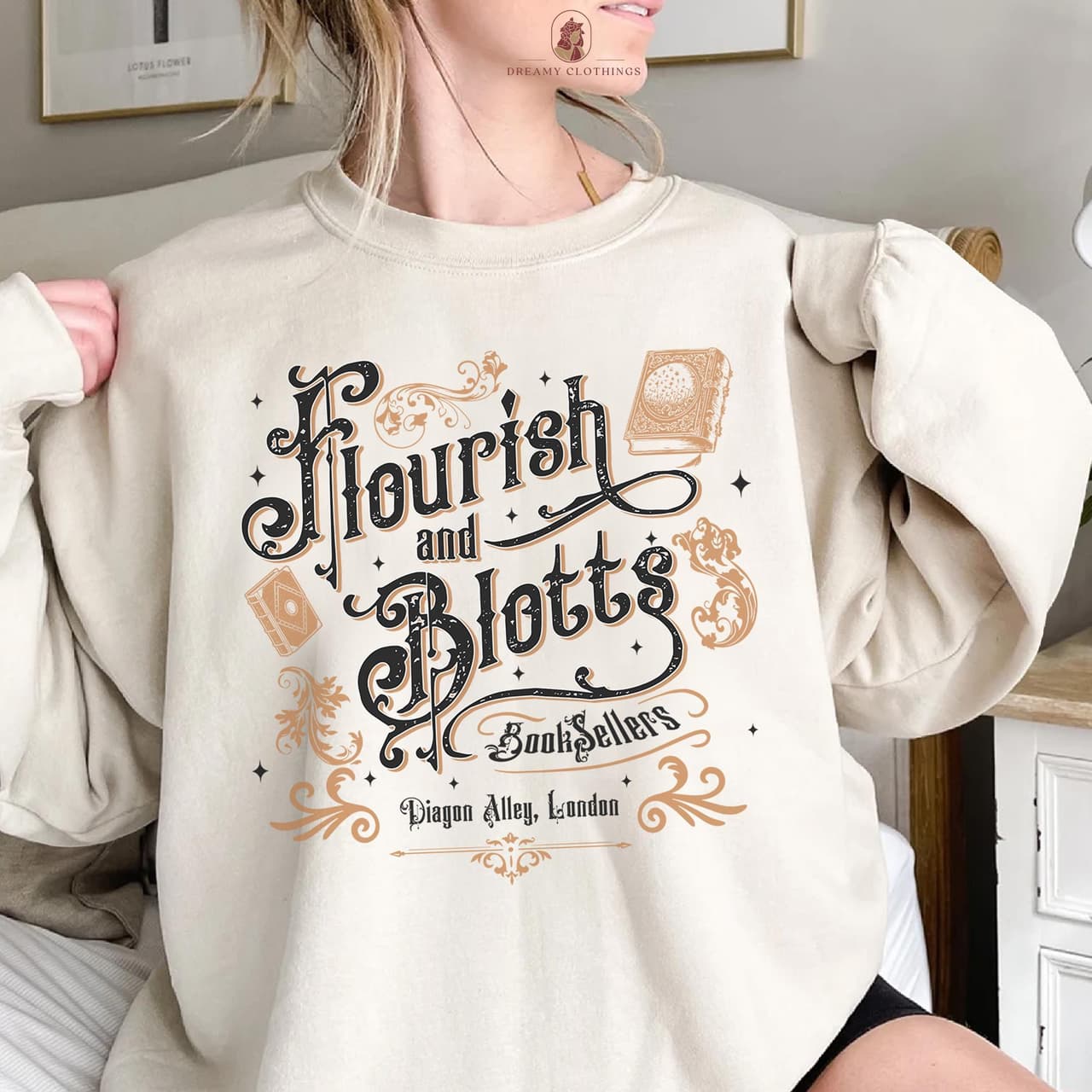 Flourish & Blotts Wizard Potter Potter Fan Shirt, Sweatshirt, Hoodie Gift – image 3, Harry Potter Tee, Harry Potter Merch, Harry Potter Shirt, Harry Potter Sweatshirt, Harry Potter Hoodie, Harry Potter Clothes