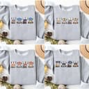 Football All Team Highland Cow Crewneck Sweatshirt, Cute Cow Hoodie, Classic Fit Tees 1 small thumbnail