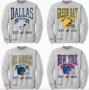 Sudadera fútbol todos los equipos, vintage, regalo clásico para fans 1 small thumbnail