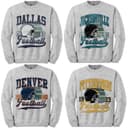 Football Sweatshirt, Vintage Football Sweatshirt All Teams, Gifts For Football Fan Classic Casual 2 small thumbnail