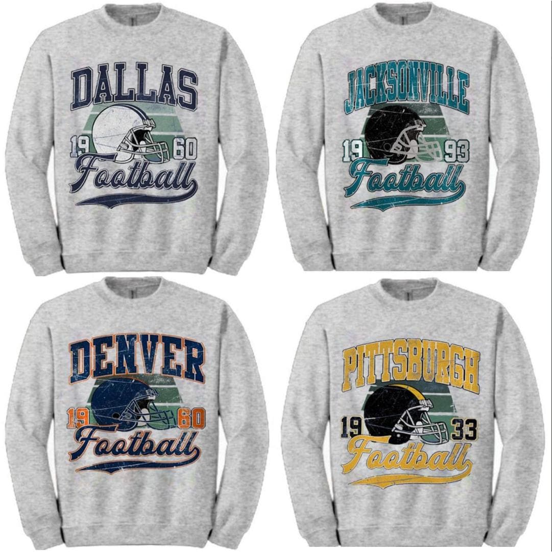 Football Sweatshirt, Vintage Football Sweatshirt All Teams, Gifts For Football Fan Classic Casual – image 2, NFL Tee, San Francisco 49ers Tee, Dallas Cowboys Tee, Detroit Lions Tee, Kansas City Chiefs Tee, Tampa Bay Buccaneers Tee, Arizona Cardinals Tee