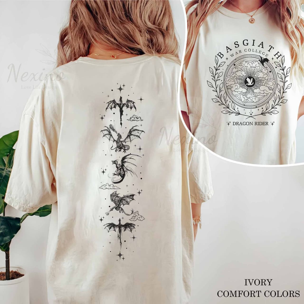 Fourth Wing Double-sided Shirt Basgiath War College Shirt Fourth Wing Shirt Dragon Rider Shirt Bookish Shirt Basgiath War College Gift Gift For Her, Comfy Sweatshirt, Hoodie, Comfort Colors – image 2, Fourth Wing Tee, Fourth Wing Merch, Fourth Wing Shirt, Fourth Wing Sweatshirt, Fourth Wing Hoodie, Fourth Wing Clothes