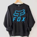Fox Racing Blue Logo Hoodie, Tee, Sweatshirt, Biker Shirt for Moto Fans 1 small thumbnail