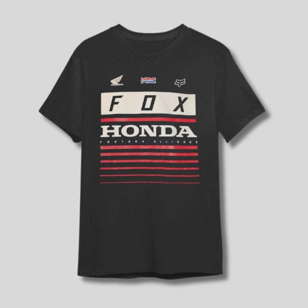 Fox Racing x Honda Spell Out Factory Alliance: Sudadera Hoodie y Camiseta – image 3, fox Racing Tee, fox Racing Merch, fox Racing Shirt, fox Racing Sweatshirt, fox Racing Hoodie, fox Racing Clothes