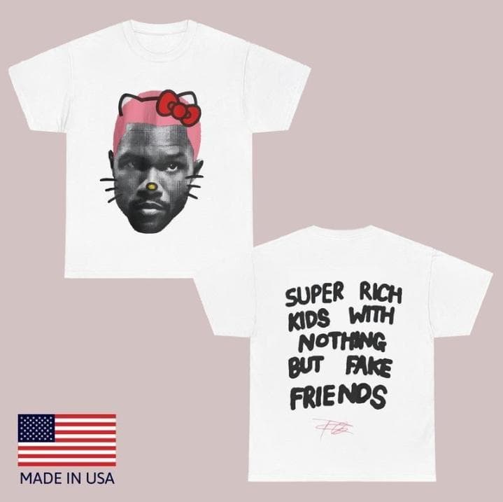 Frank X Kitty Ocean Pink Graphic T-Shirt - Vintage Trendy Casual – image 1, Frank X Tee, Frank X Merch, Frank X Shirt, Frank X Sweatshirt, Frank X Hoodie, Frank X Clothes