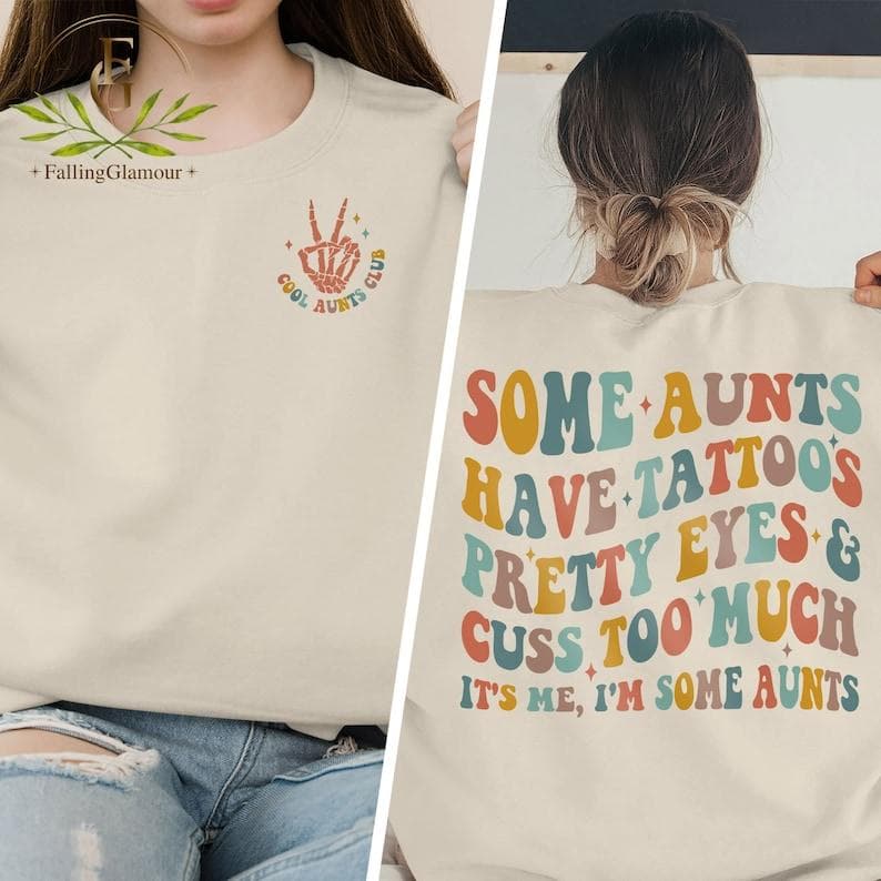 Funny Cool Aunt Tattoos Sweatshirt & Shirt - Auntie Gift Hoodie – image 3, Cool Aunt Tattoos Tee, Cool Aunt Tattoos Merch, Cool Aunt Tattoos Shirt, Cool Aunt Tattoos Sweatshirt, Cool Aunt Tattoos Hoodie, Cool Aunt Tattoos Clothes