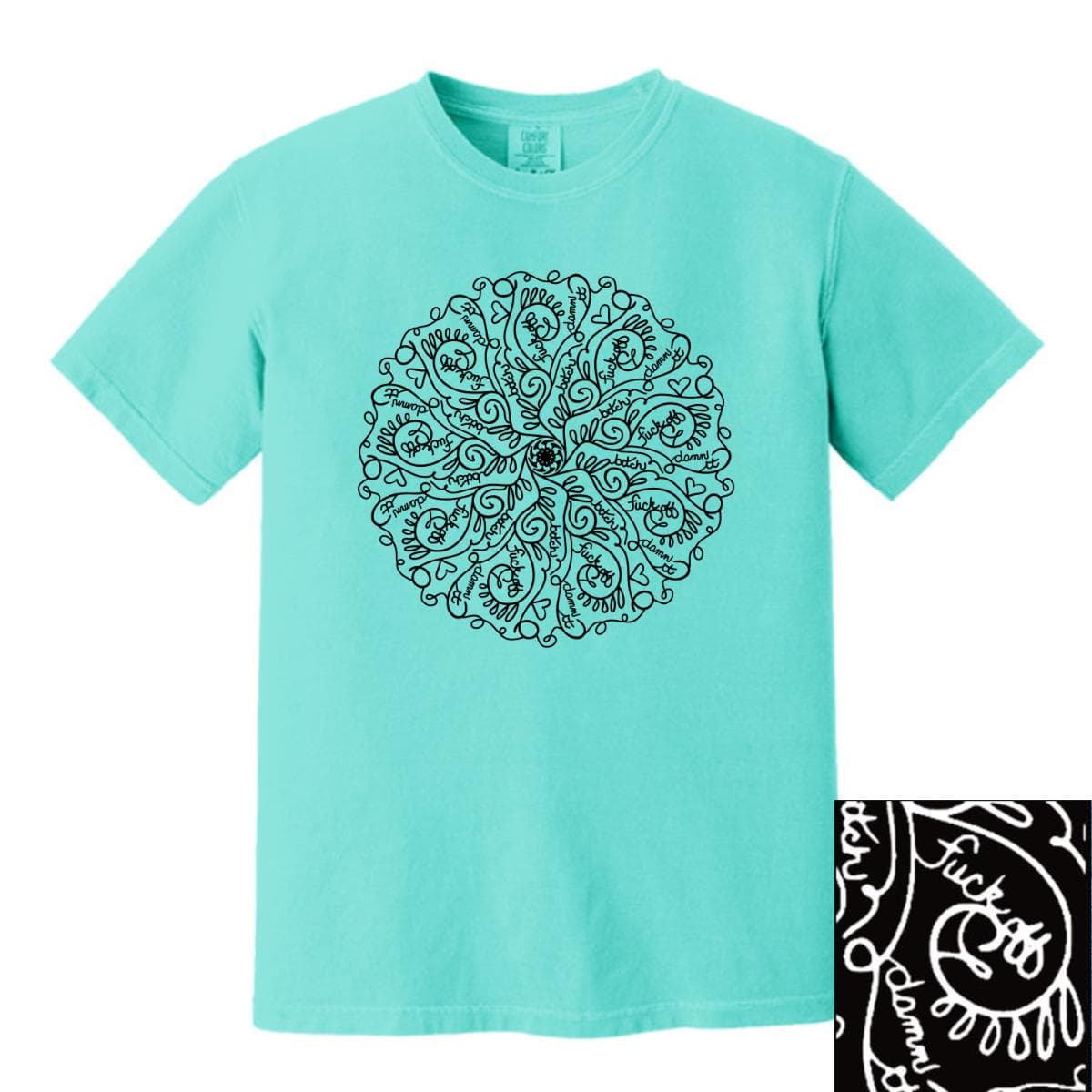 Funny Curse Word Mandala Comfort Colors T-Shirt, Sweatshirt & Hoodie – image 1, Funny Curse Word Mandala Tee, Funny Curse Word Mandala Merch, Funny Curse Word Mandala Shirt, Funny Curse Word Mandala Sweatshirt, Funny Curse Word Mandala Hoodie, Funny Curse Word Mandala Clothes