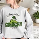 Funny Grinch Christmas Sweatshirt, Festive Holiday Gift 3 small thumbnail