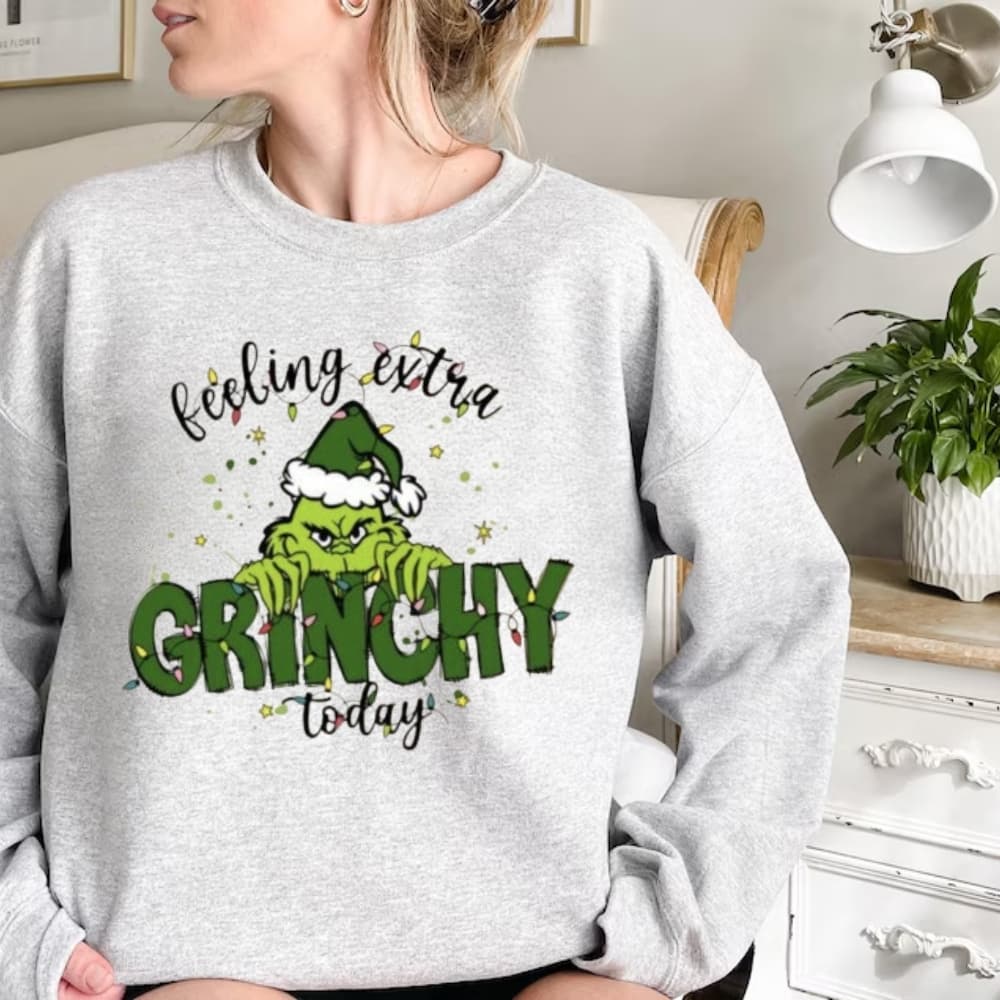 Funny Grinch Christmas Sweatshirt, Festive Holiday Gift – image 3, Grinch Tee, Grinch Merch, Grinch Shirt, Grinch Sweatshirt, Grinch Hoodie, Grinch Clothes