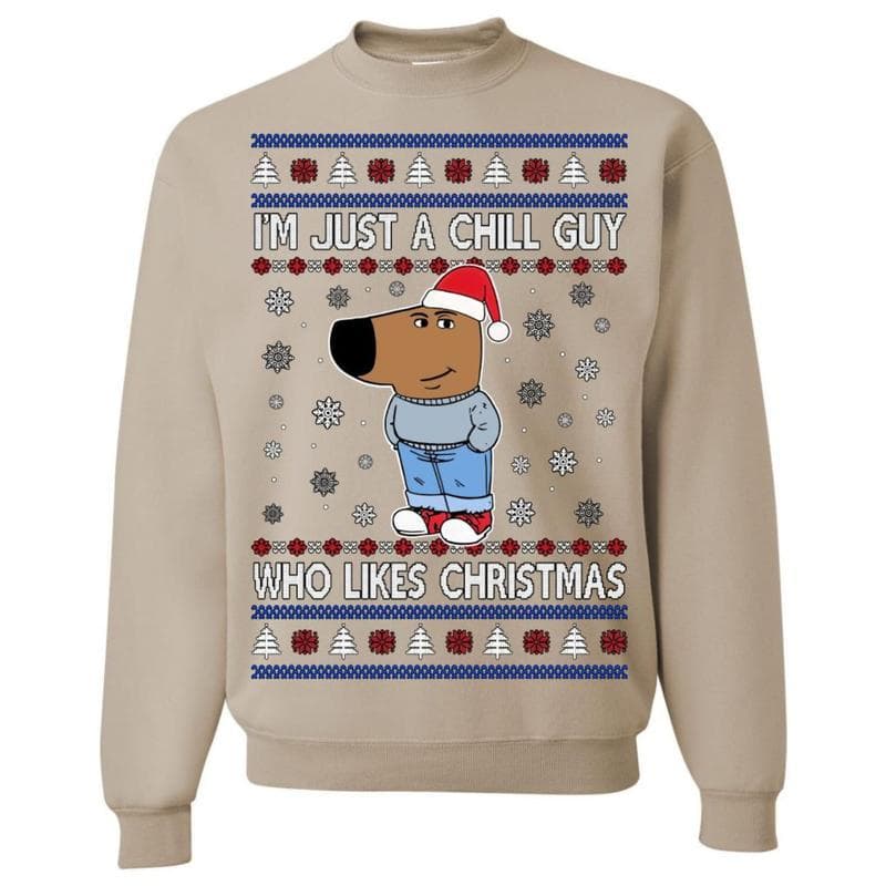 Funny Ugly Christmas Sweater, Holiday Crewneck for Christmas Lovers – image 4, Chill Guy Tee, Chill Guy Merch, Chill Guy Shirt, Chill Guy Sweatshirt, Chill Guy Hoodie, Chill Guy Clothes