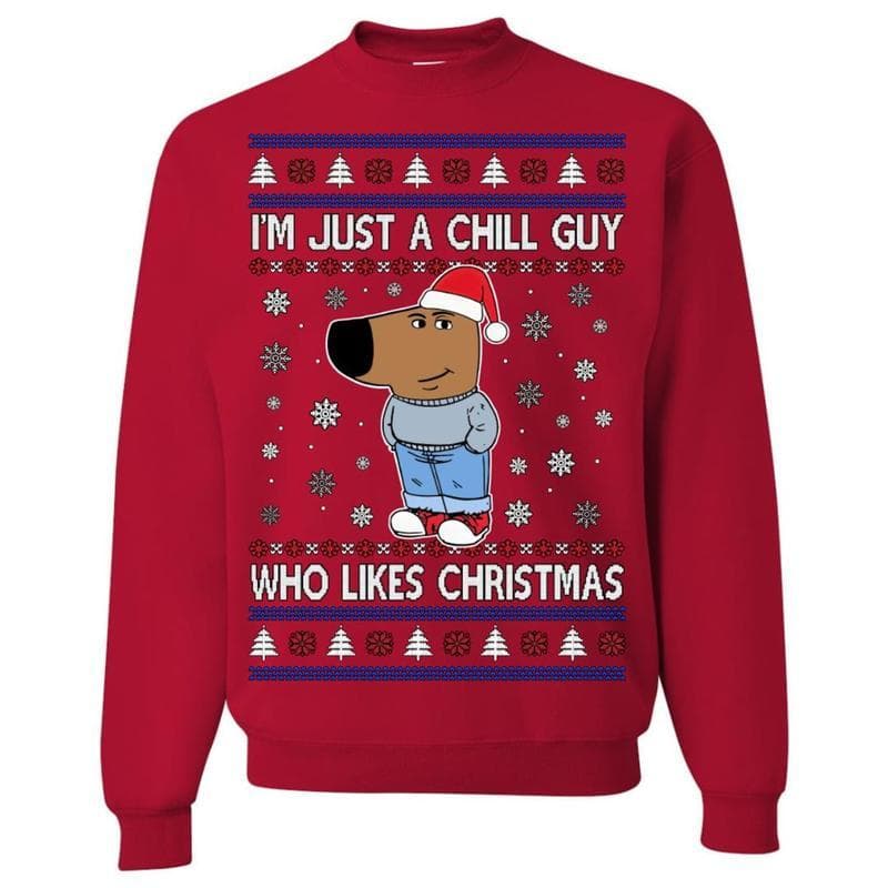 Funny Ugly Christmas Sweater, Holiday Crewneck for Christmas Lovers – image 2, Chill Guy Tee, Chill Guy Merch, Chill Guy Shirt, Chill Guy Sweatshirt, Chill Guy Hoodie, Chill Guy Clothes