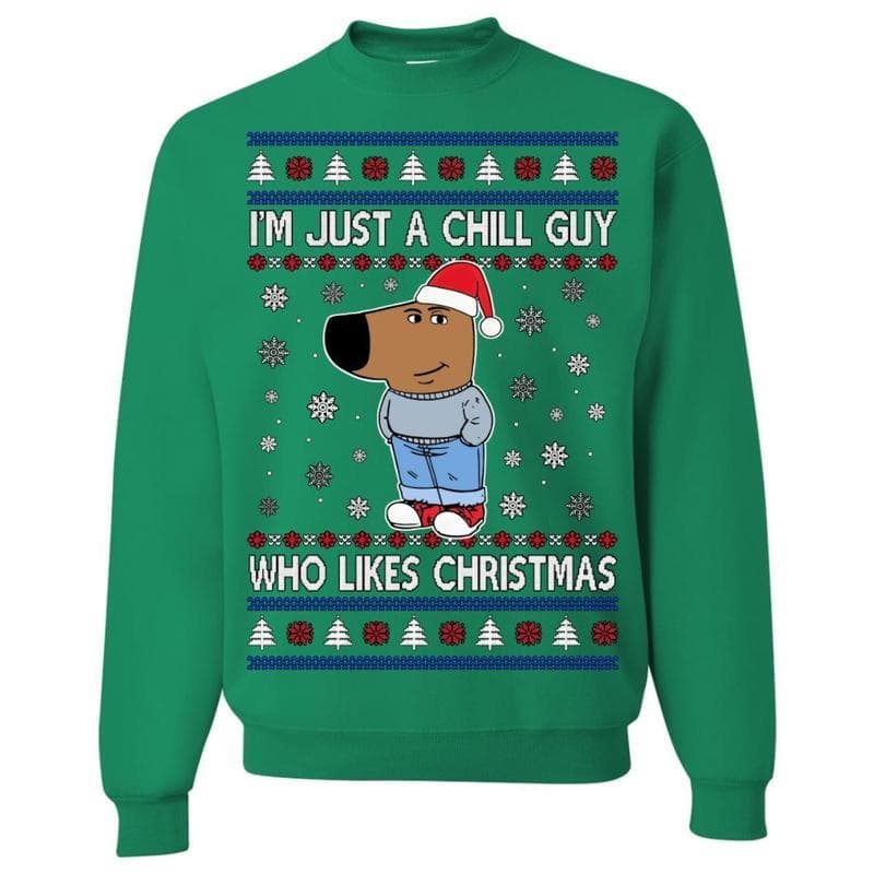 Funny Ugly Christmas Sweater, Holiday Crewneck for Christmas Lovers – image 3, Chill Guy Tee, Chill Guy Merch, Chill Guy Shirt, Chill Guy Sweatshirt, Chill Guy Hoodie, Chill Guy Clothes