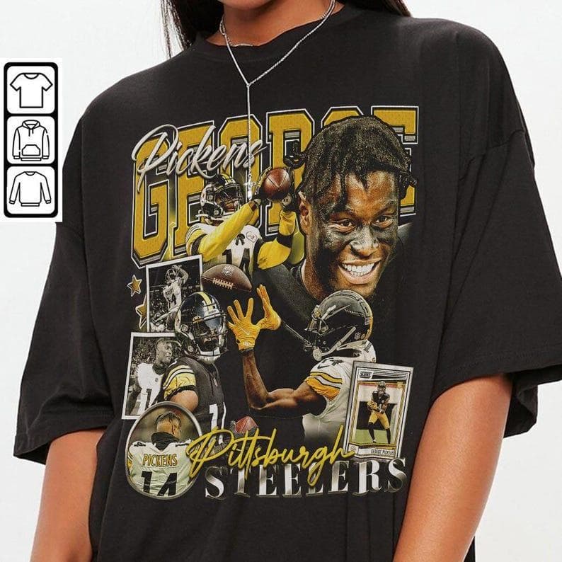George Pickens Pittsburgh Football 90s Fan Shirt, Hoodie & Sweatshirt – image 2, Pittsburgh Steelers Tee, pittsburgh steelers hooded sweatshirt, steelers shirts, steelers t shirt, pittsburgh steelers t shirts, pittsburgh steeler gear, steelers tee shirts