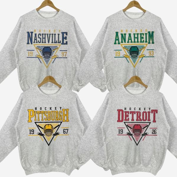 Gildan Unisex Hockey Crewneck Sweatshirt – All-Season Sports Apparel – image 1, NHL Tee, Anaheim Ducks Tee, Boston Bruins Tee, Buffalo Sabres Tee, Calgary Flames Tee, Carolina Hurricanes Tee, Chicago Blackhawks Tee