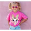 Girls Coquette Bubblegum Bunny Easter Shirt & Toddler Outfit Gift 1 small thumbnail