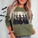 Girls Will Be Girls Funny Witch Sweatshirt - Halloween Gift, Salem Vibe 1 small thumbnail