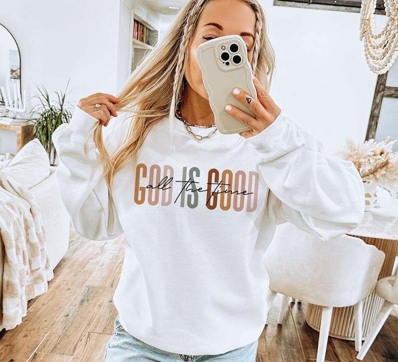 Sudadera Dios Es Bueno, Regalo Cristiano Bohemio para Mujer y Unisex – image 3, God Is Good Tee, God Is Good Merch, God Is Good Shirt, God Is Good Sweatshirt, God Is Good Hoodie, God Is Good Clothes