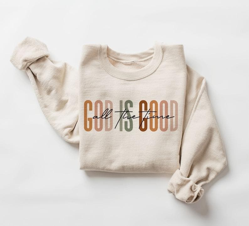 Sudadera Dios Es Bueno, Regalo Cristiano Bohemio para Mujer y Unisex – image 2, God Is Good Tee, God Is Good Merch, God Is Good Shirt, God Is Good Sweatshirt, God Is Good Hoodie, God Is Good Clothes