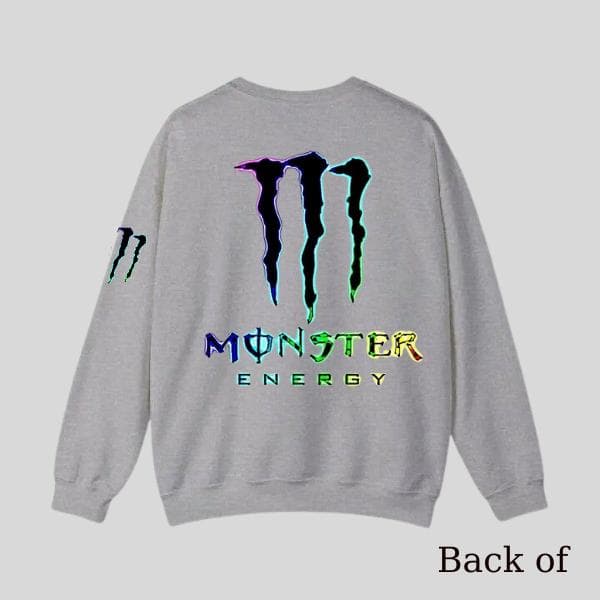 Gradient Monster Bling Bling Print Sudadera con Capucha Unisex, Sudadera y Camiseta de Algodón Spandex – image 2, Monster Energy Tee, Monster Energy Merch, Monster Energy Shirt, Monster Energy Sweatshirt, Monster Energy Hoodie, Monster Energy Clothes