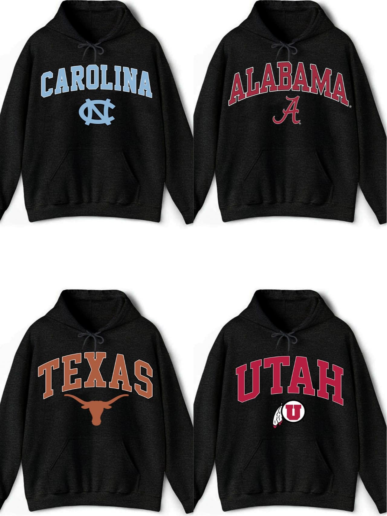 Gráfica Todos los Equiposs NCAA Unisex Hoodie, Todos los Equipos Gráfica Collection Sudadera, Camiseta Gift For NCAA Fan – image 1, Vintage College Tee, NCAA T-Shirt, Alabama Crimson Tide tshirt, Ohio State Buckeyes tshirt, Texas Longhorns tshirt, Georgia Bulldogs tshirt, Michigan Wolverines tshirt