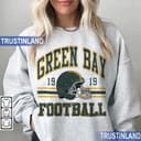 Sudadera Green Bay Football Retro Vintage 90s Unisex Cuello Redondo Regalo 1 small thumbnail