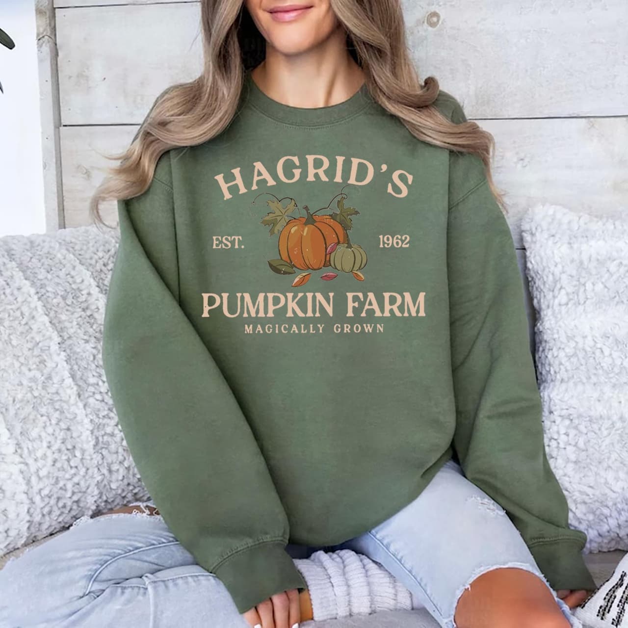 Hagrid's Pumpkin Patch Fall Sweatshirt - HP Fan Gift, Comfort Colors – image 3, Hagrid's Pumpkin Tee, Hagrid's Pumpkin Merch, Hagrid's Pumpkin Shirt, Hagrid's Pumpkin Sweatshirt, Hagrid's Pumpkin Hoodie, Hagrid's Pumpkin Clothes