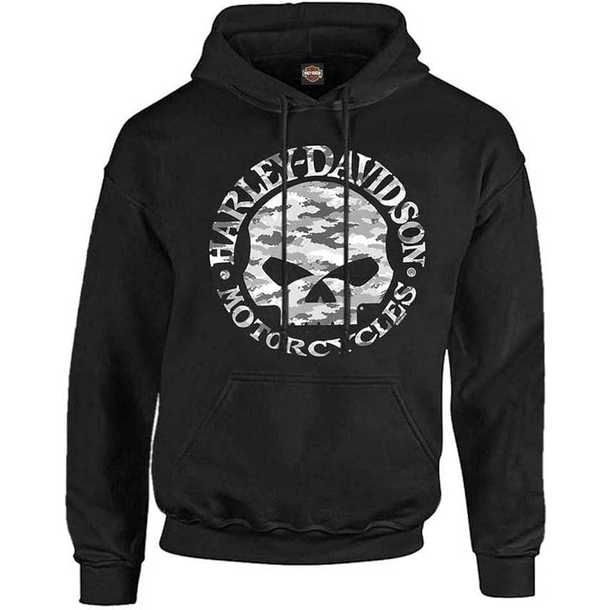 Harley-Davidson Men's Camo Willie G Skull Pullover Hoodie – image 1, Harley Davidson
