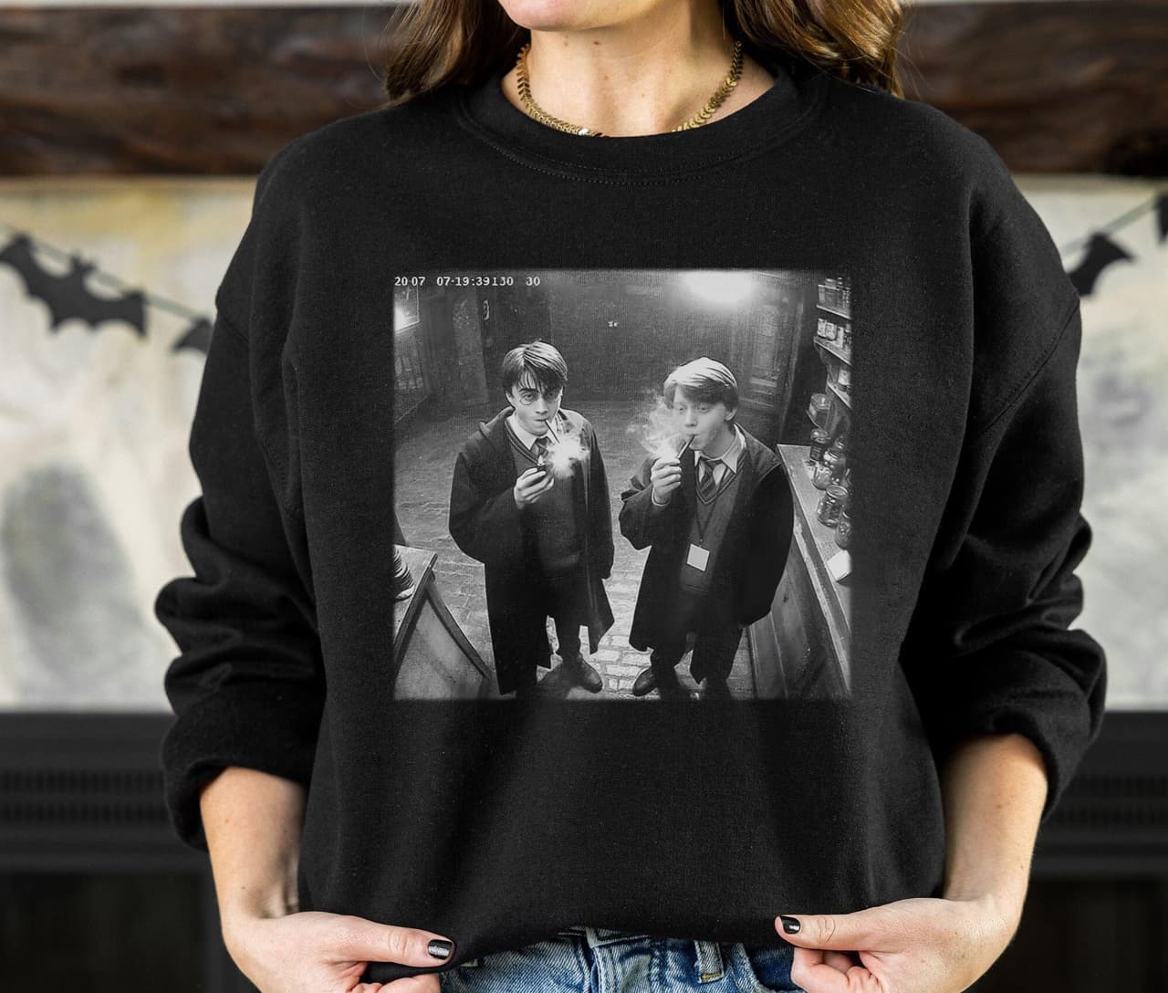 Harry and Ron Smoking Shirt, Wizarding Fan Funny 90s Vintage Meme Sweatshirt, Hoodie, Comfort Colors – image 3, harry potter Tee, merchandise harry potter, expecting patronum, harry potter sweaters, harry potter shirt, shirt harry potter, draco malfoy hoodie