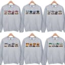 Highland Cow All Football Teams Crewneck - Football Sweatshirts, Cute Cow Crewnecks, Cow Clothing Gameday Sweater Unique, Lovely Sweaters for Football Couples 1 small thumbnail
