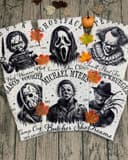 Horror Movie Characters T-shirt: Chucky, Ghostface, Freddy, Jason Gift 1 small thumbnail