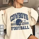 Hot Deal Vintage Football Crewneck Sweatshirt, Unisex T-shirt Retro Style 90s Vintage Pullover Hoodie, Graphic Tee Gift For Football Fan Cotton Casual Long Sleeve Sleeve 1 small thumbnail