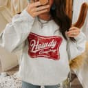 Howdy Cowboy Western Oversized Sweatshirt & Hoodie for Women 1 small thumbnail