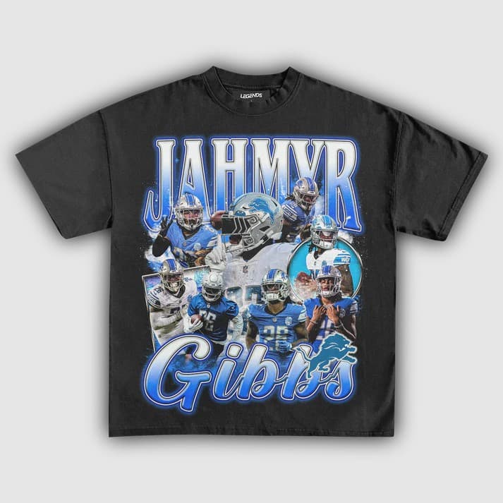JAHMYR GIBBS TEE, Football Tee, Vintage Graphic 90s Style Retro Shirt, Graphic Tees, Gift for Men Streetwear – image 1, JAHMYR GIBBS Tee, JAHMYR GIBBS Merch, JAHMYR GIBBS Shirt, JAHMYR GIBBS Sweatshirt, JAHMYR GIBBS Hoodie, JAHMYR GIBBS Clothes