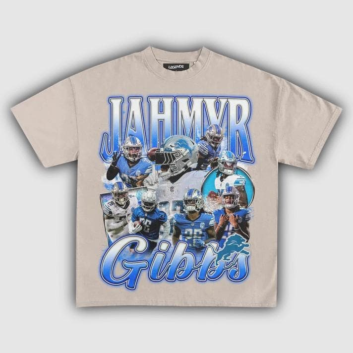 JAHMYR GIBBS TEE, Football Tee, Vintage Graphic 90s Style Retro Shirt, Graphic Tees, Gift for Men Streetwear – image 3, JAHMYR GIBBS Tee, JAHMYR GIBBS Merch, JAHMYR GIBBS Shirt, JAHMYR GIBBS Sweatshirt, JAHMYR GIBBS Hoodie, JAHMYR GIBBS Clothes