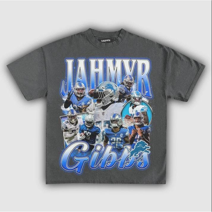 JAHMYR GIBBS TEE, Football Tee, Vintage Graphic 90s Style Retro Shirt, Graphic Tees, Gift for Men Streetwear – image 4, JAHMYR GIBBS Tee, JAHMYR GIBBS Merch, JAHMYR GIBBS Shirt, JAHMYR GIBBS Sweatshirt, JAHMYR GIBBS Hoodie, JAHMYR GIBBS Clothes