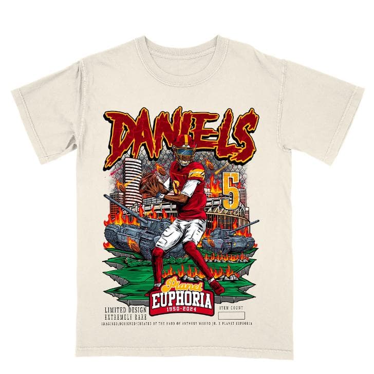 Camiseta Gráfica Jayden Daniels V2 Planet Euphoria Football - Unisex para Jóvenes y Adultos – image 1, Jayden Daniels Tee, Jayden Daniels Merch, Jayden Daniels Shirt, Jayden Daniels Sweatshirt, Jayden Daniels Hoodie, Jayden Daniels Clothes