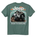 Camiseta Jeep Made to Explore Teñida con Pigmentos - Estampado Delantero/Trasero, Regalo Unisex 1 small thumbnail