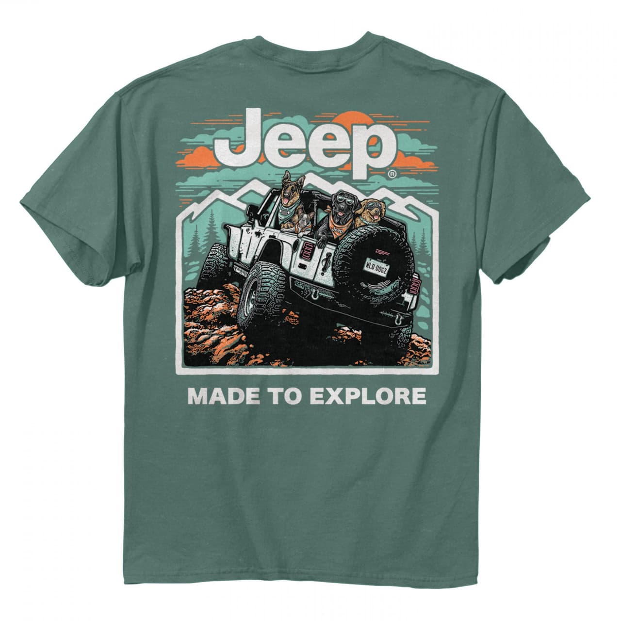 Camiseta Jeep Made to Explore Teñida con Pigmentos - Estampado Delantero/Trasero, Regalo Unisex – image 1, Jeep Tee, Jeep Merch, Jeep Shirt, Jeep Sweatshirt, Jeep Hoodie, Jeep Clothes