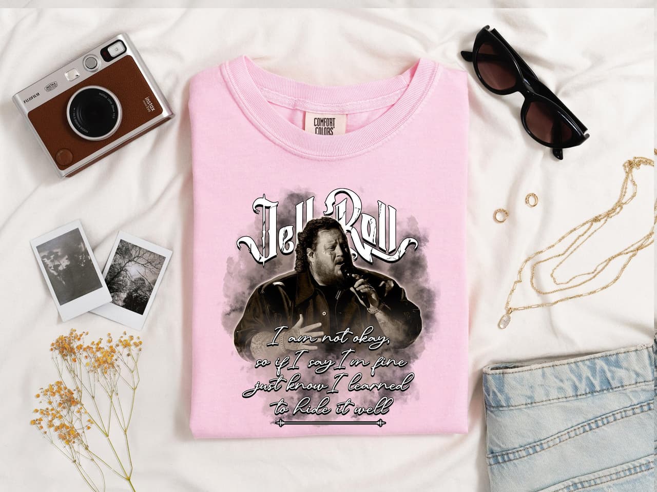 Jelly Roll 'I'm Not Okay' Shirt – Merch, Fan Gift, Hoodie, Comfort Colors – image 1, Jelly Roll Tee, Jelly Roll Merch, Jelly Roll Shirt, Jelly Roll Sweatshirt, Jelly Roll Hoodie, Jelly Roll Clothes