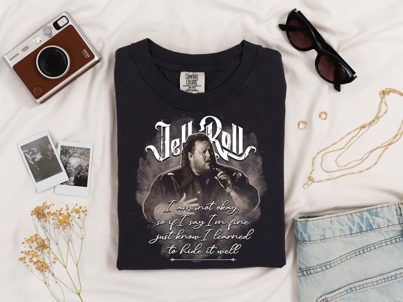 Jelly Roll 'I'm Not Okay' Shirt – Merch, Fan Gift, Hoodie, Comfort Colors – image 3, Jelly Roll Tee, Jelly Roll Merch, Jelly Roll Shirt, Jelly Roll Sweatshirt, Jelly Roll Hoodie, Jelly Roll Clothes