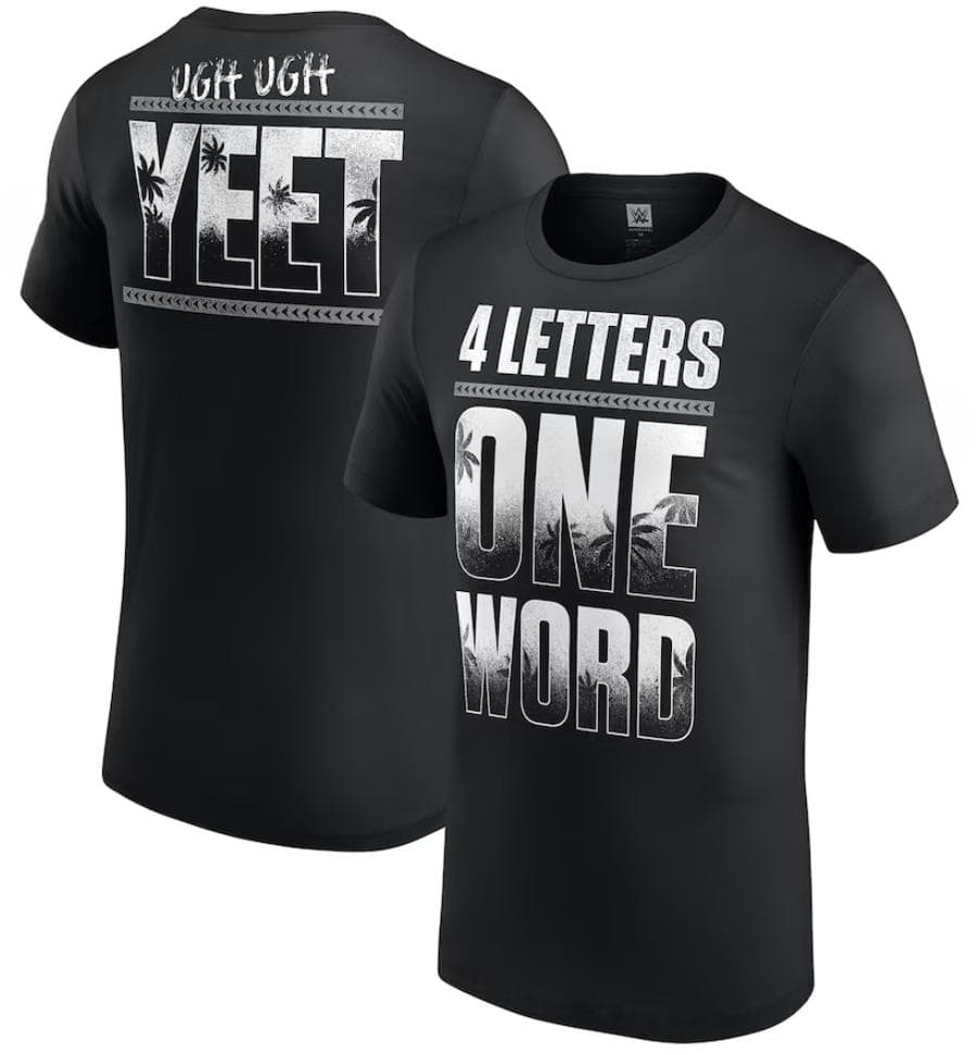 Jey Uso 'Four Letters One Word' Camiseta WWE para Hombre 2025 – image 1, Jey Uso Four Letters Tee, Jey Uso Four Letters Merch, Jey Uso Four Letters Shirt, Jey Uso Four Letters Sweatshirt, Jey Uso Four Letters Hoodie, Jey Uso Four Letters Clothes