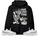 Jordan 11 Low Cement Match: "Trust No One" Cat & Mouse Hoodie Sweatshirt T-Shirt 3 small thumbnail